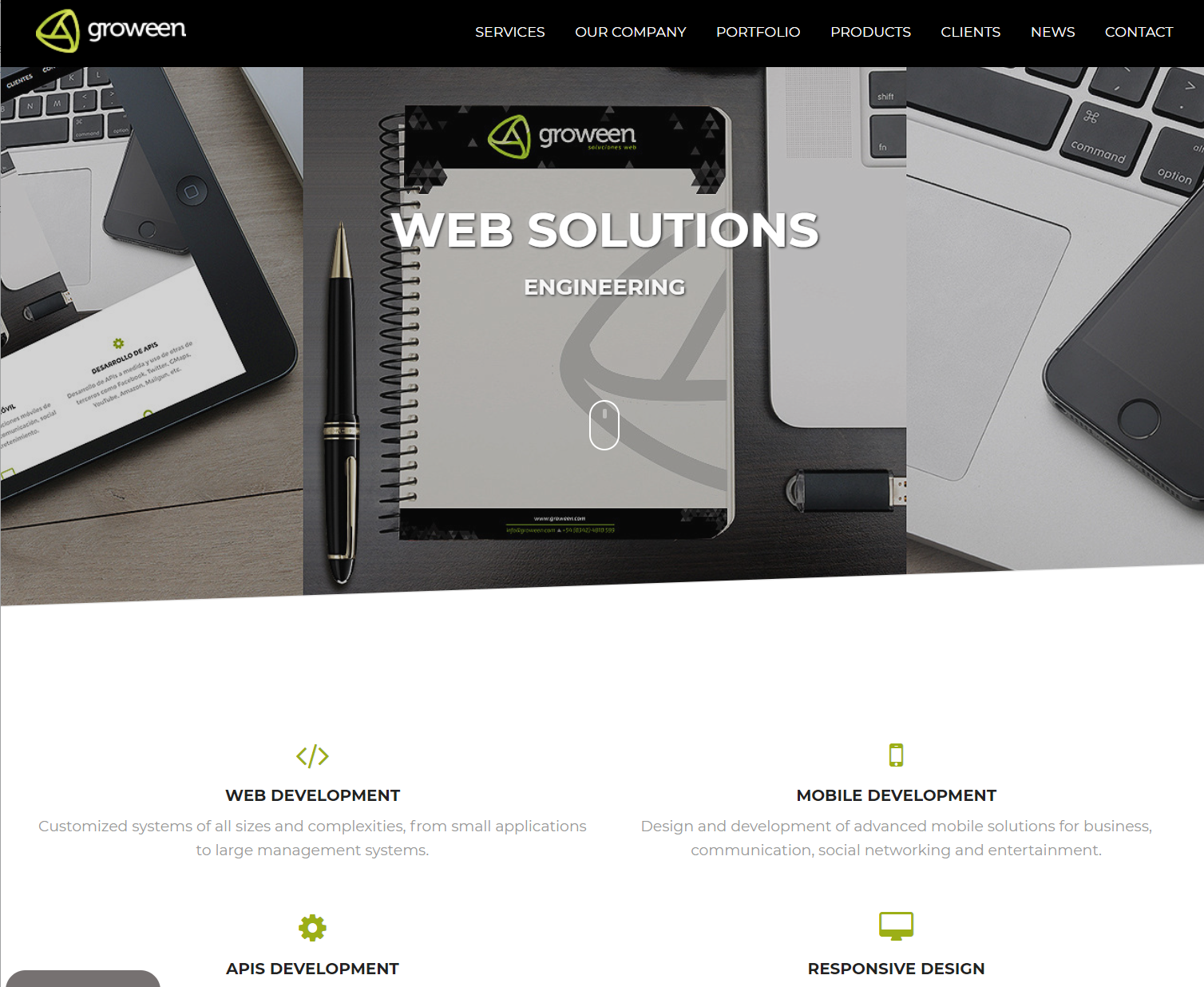 Groween home page